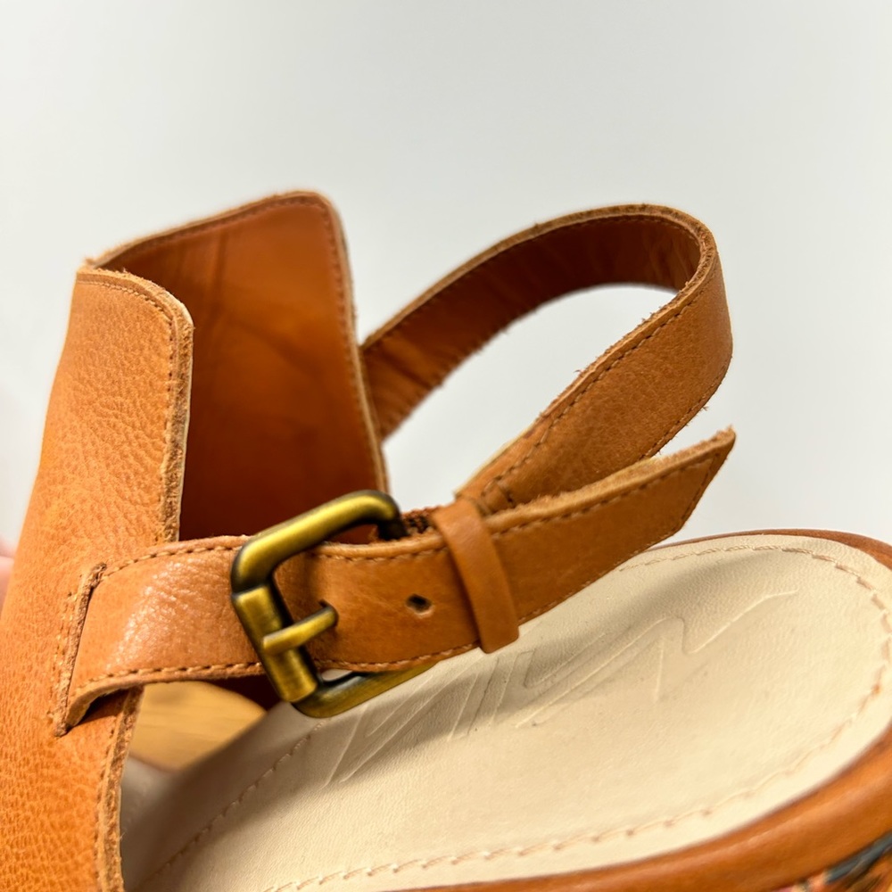 Patterned Leather Platform Sandals - image 6